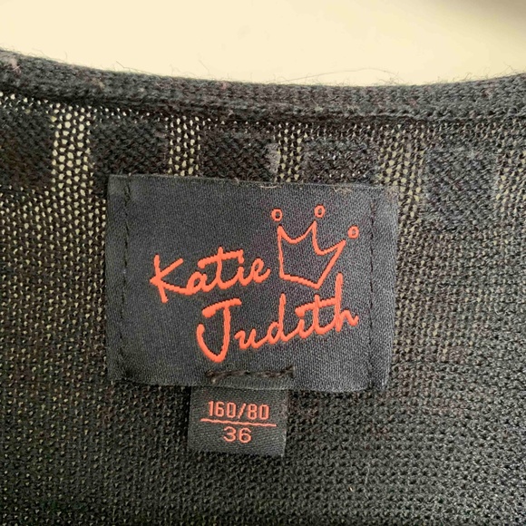 Katie Judith Black Open Cardigan - Picture 2 of 4